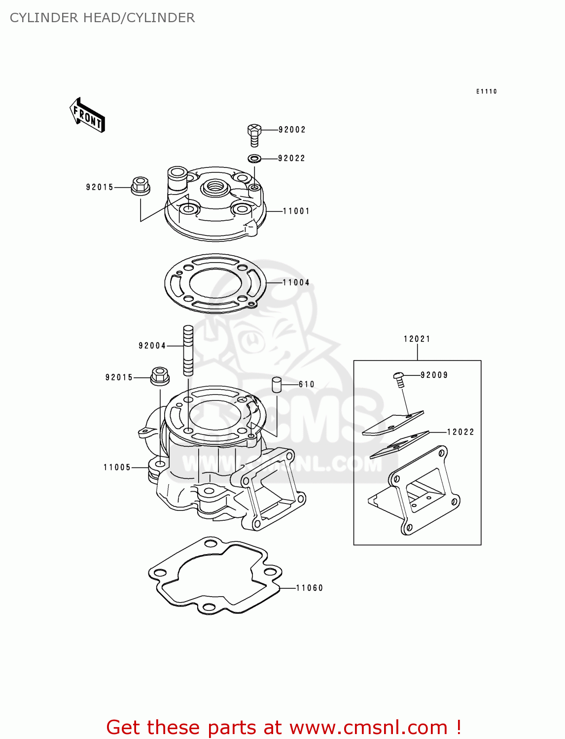 CYLINDER HEAD/CYLINDER KX65-A1 2000 USA CANADA