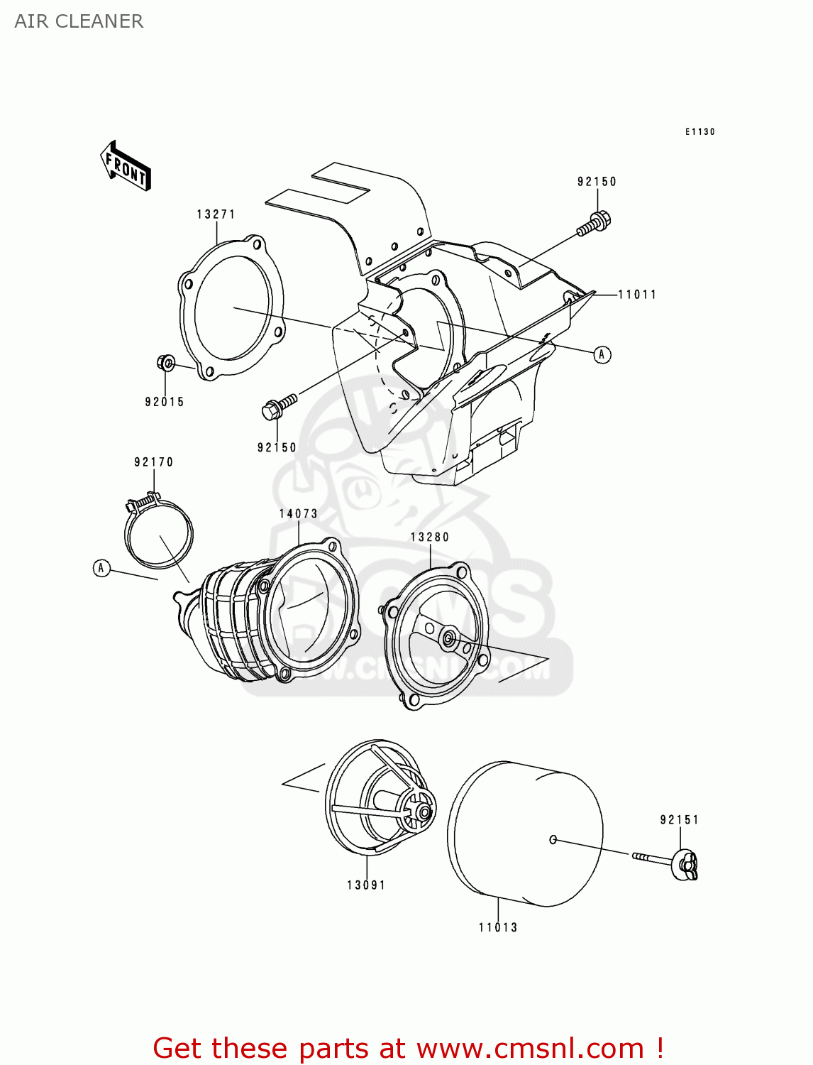 AIR CLEANER KX65-A1 2000 USA CANADA