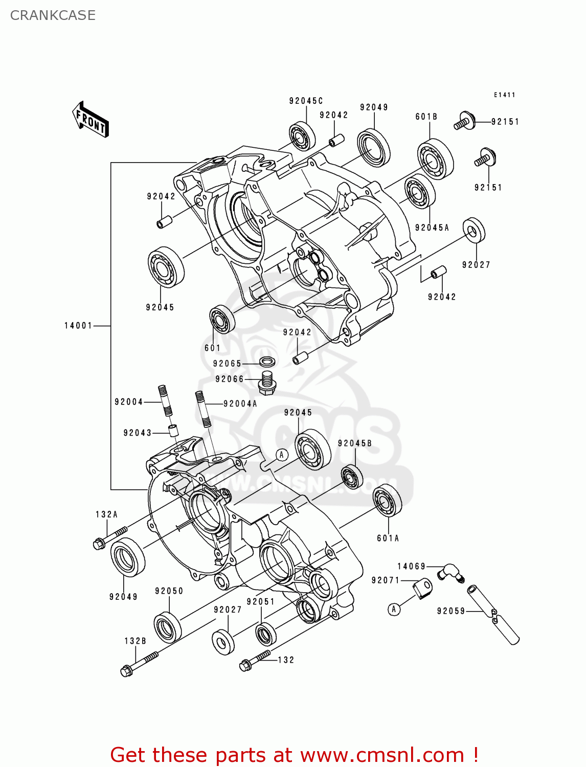 CRANKCASE KX65-A1 2000 USA CANADA