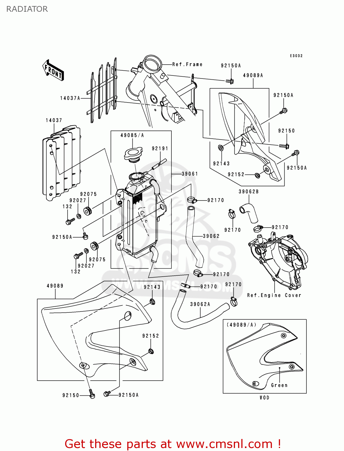 RADIATOR KX65-A1 2000 USA CANADA
