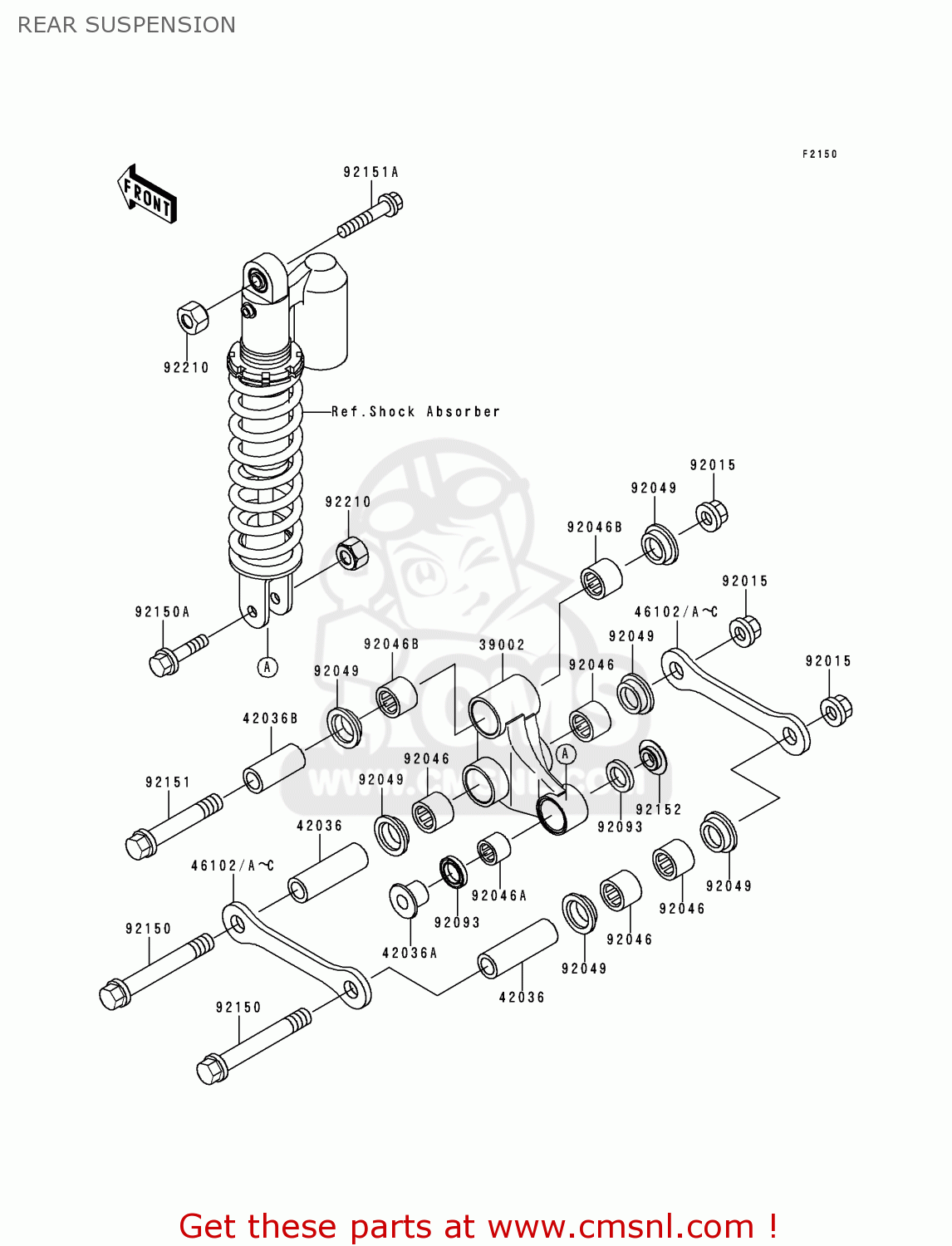 REAR SUSPENSION KX65-A1 2000 USA CANADA