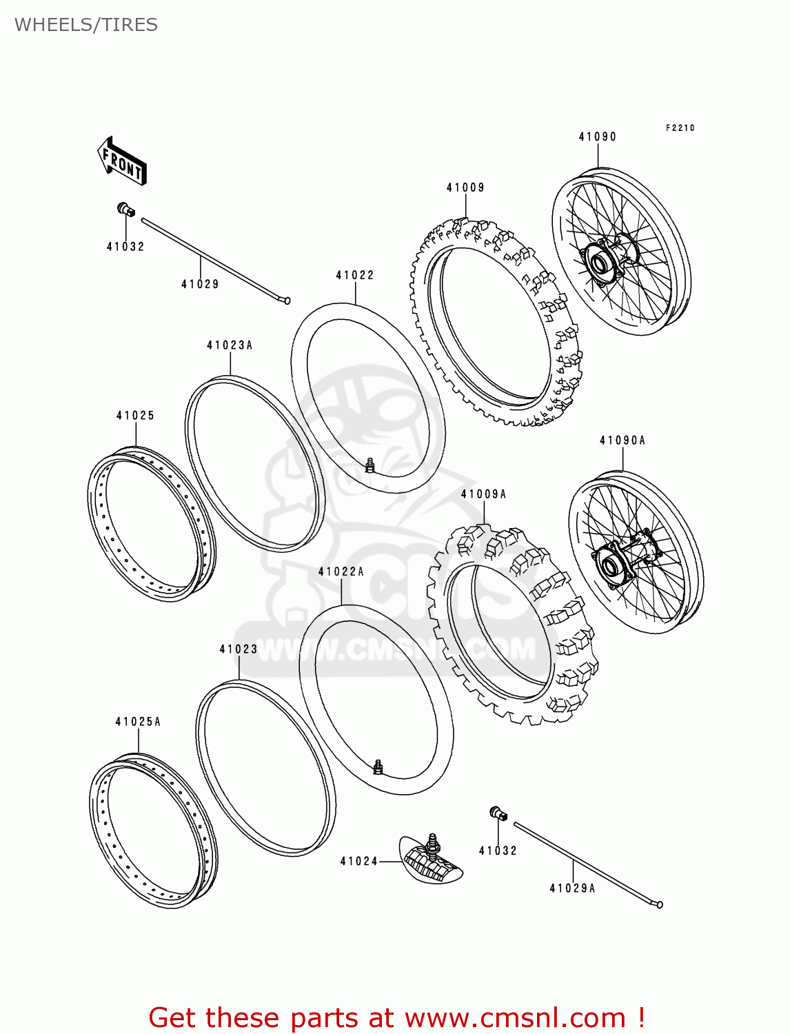 WHEELS/TIRES KX65-A1 2000 USA CANADA