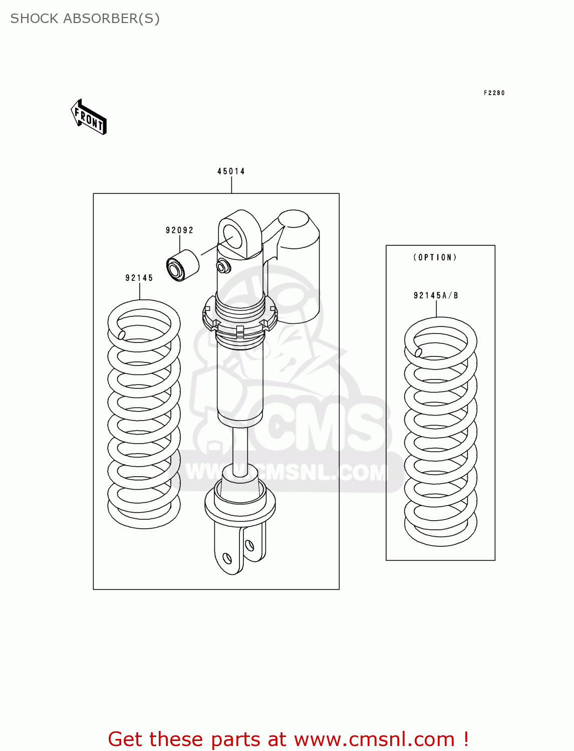 SHOCK ABSORBER(S) KX65-A1 2000 USA CANADA
