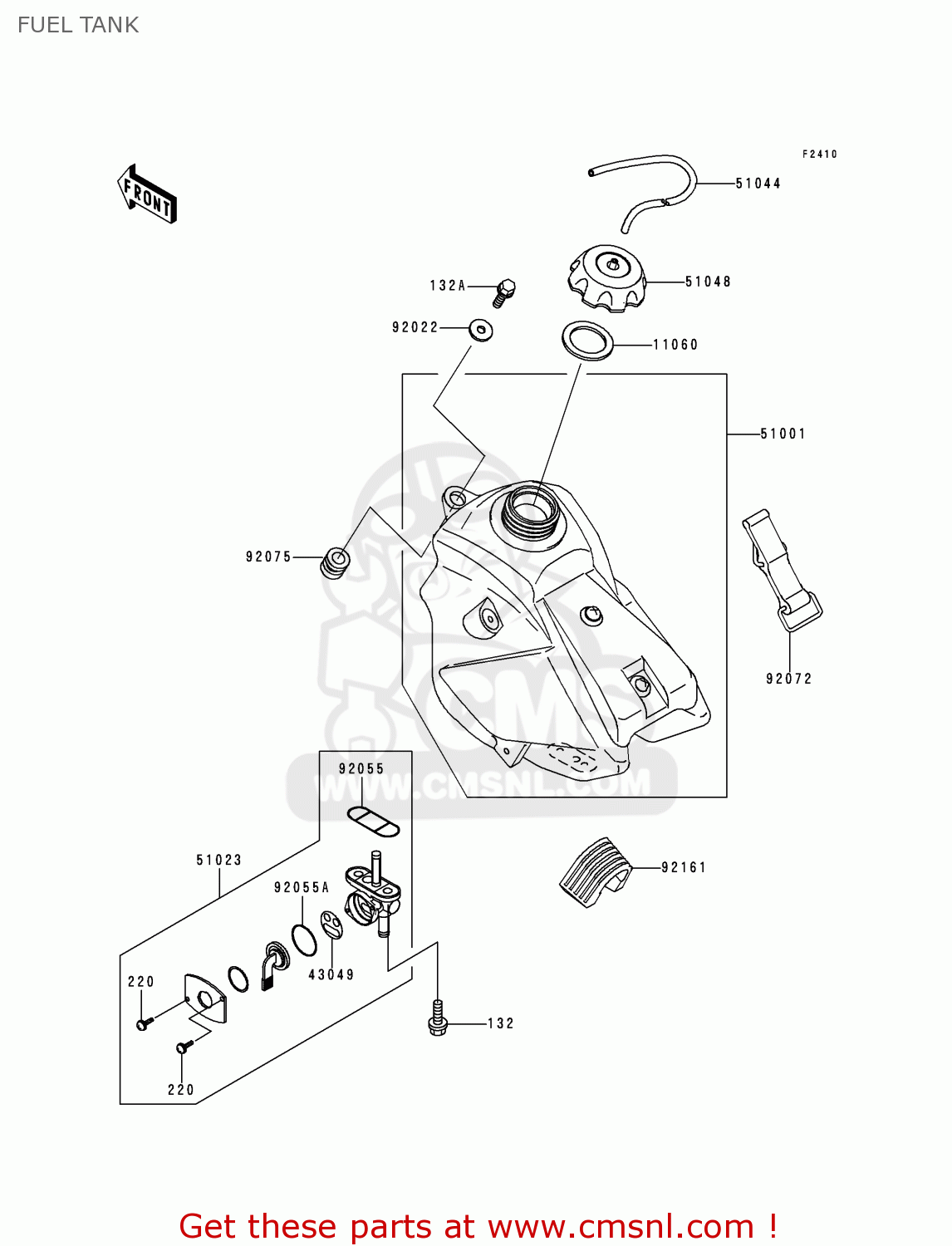 FUEL TANK KX65-A1 2000 USA CANADA