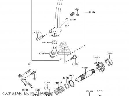 KICKSTARTER MECHANISM - KX65-A1 2000 USA CANADA