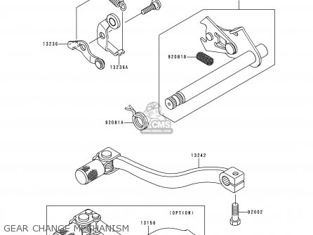 GEAR CHANGE MECHANISM - KX65-A1 2000 USA CANADA