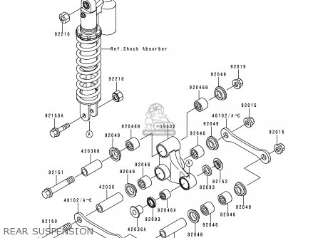 REAR SUSPENSION - KX65-A1 2000 USA CANADA