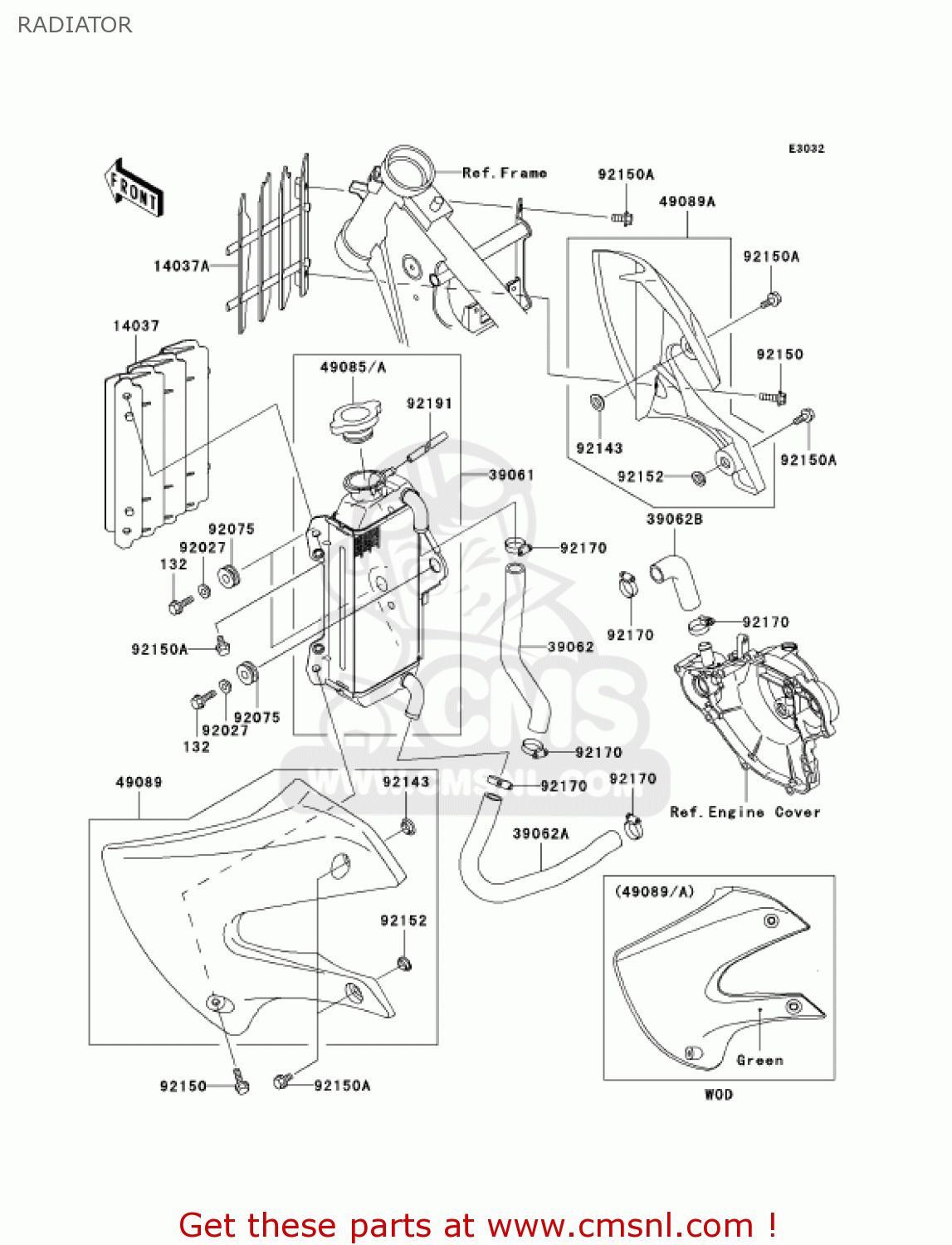 RADIATOR KX65-A2 KX65 2001 USA CANADA