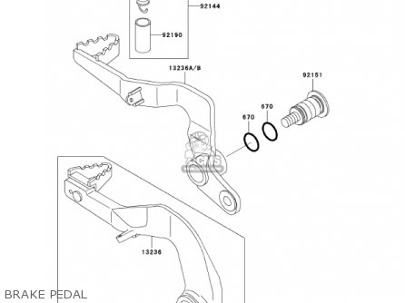 BRAKE PEDAL - KX65-A2 KX65 2001 USA CANADA