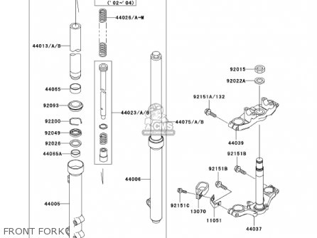 FRONT FORK - KX65-A2 KX65 2001 USA CANADA