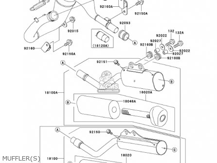 MUFFLER(S) - KX65-A2 KX65 2001 USA CANADA