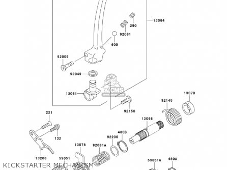 KICKSTARTER MECHANISM - KX65-A2 KX65 2001 USA CANADA