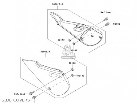 SIDE COVERS - KX65-A2 KX65 2001 USA CANADA