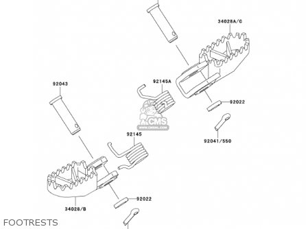 FOOTRESTS - KX65-A2 KX65 2001 USA CANADA