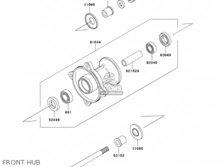 FRONT HUB - KX65-A2 KX65 2001 USA CANADA