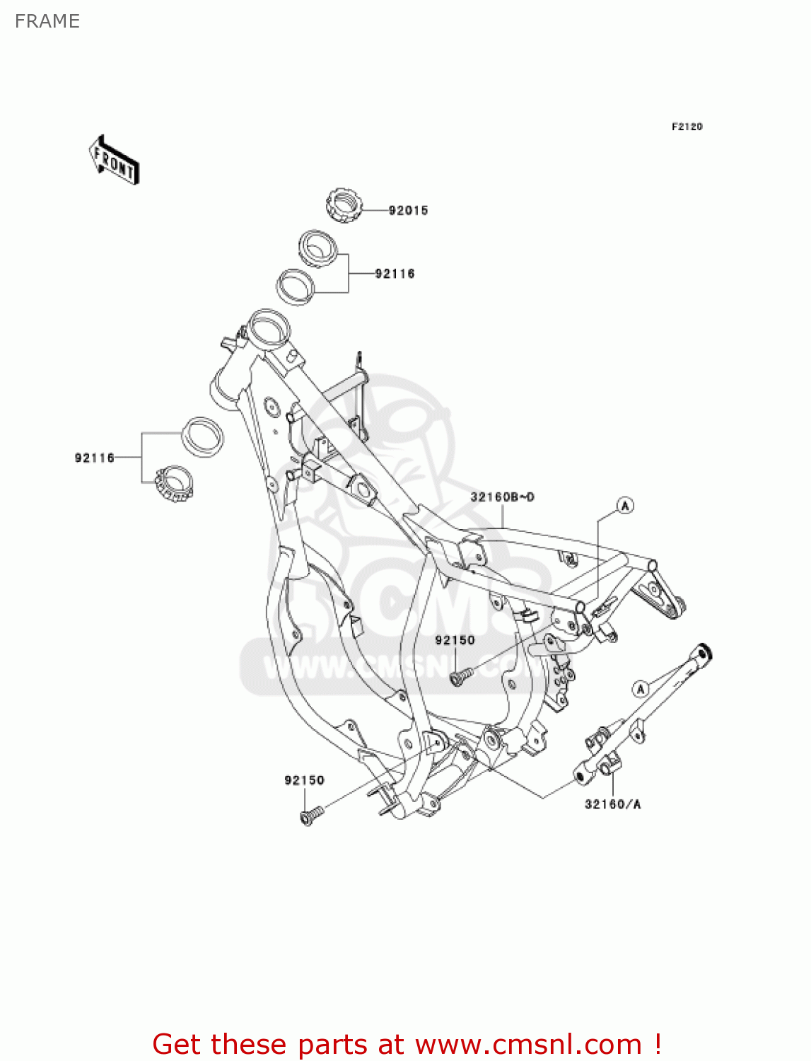 FRAME KX65-A3 KX65 2002 USA CANADA