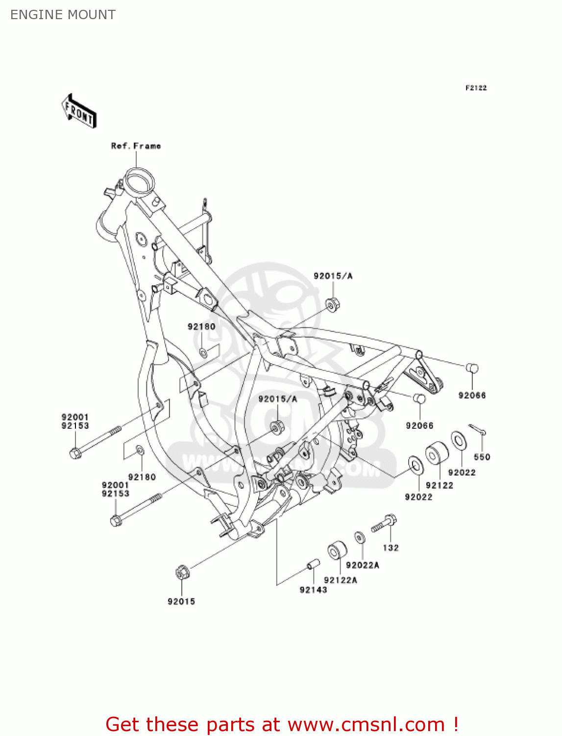 ENGINE MOUNT KX65-A3 KX65 2002 USA CANADA