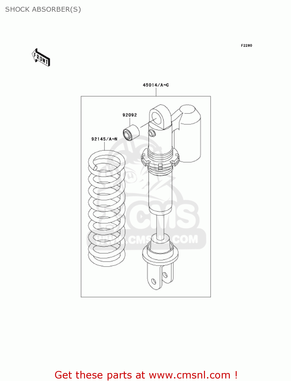 SHOCK ABSORBER(S) KX65-A3 KX65 2002 USA CANADA