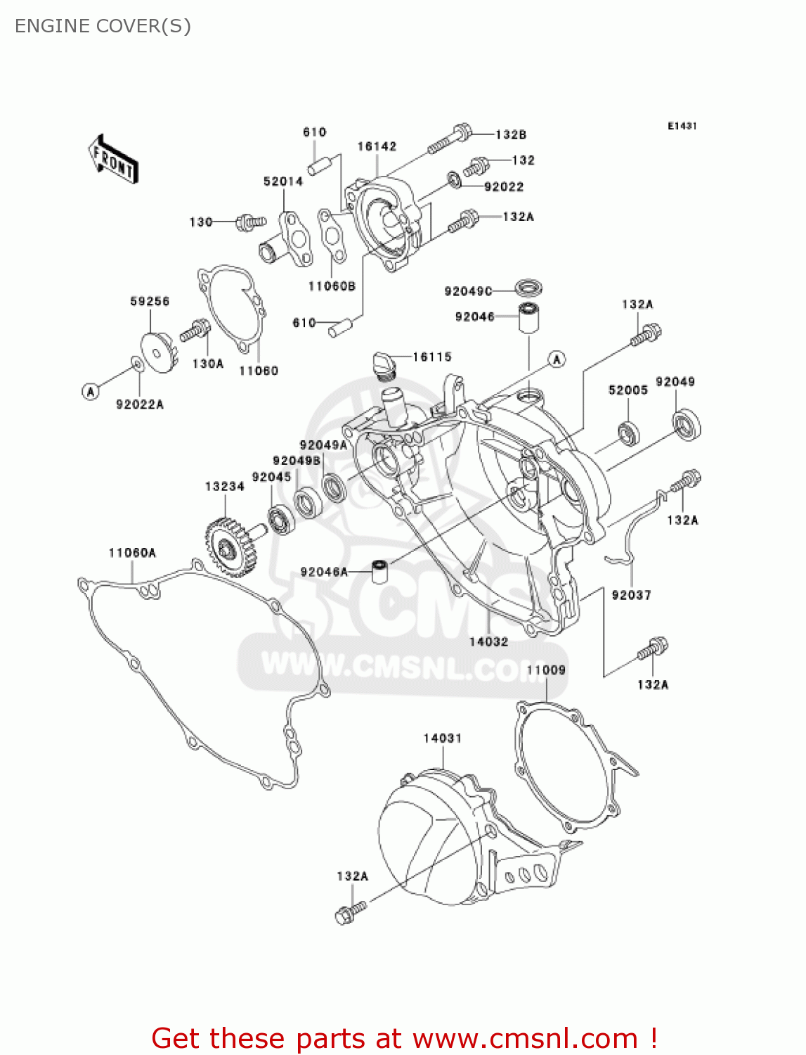 ENGINE COVER(S) KX65-A3 KX65 2002 USA CANADA