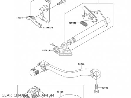 GEAR CHANGE MECHANISM - KX65-A3 KX65 2002 USA CANADA
