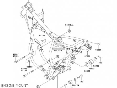ENGINE MOUNT - KX65-A3 KX65 2002 USA CANADA