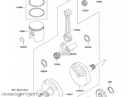 CRANKSHAFT/PISTON(S) - KX65-A3 KX65 2002 USA CANADA