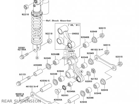 REAR SUSPENSION - KX65-A3 KX65 2002 USA CANADA