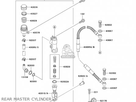 REAR MASTER CYLINDER - KX65-A3 KX65 2002 USA CANADA