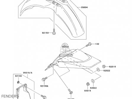 FENDERS - KX65-A3 KX65 2002 USA CANADA