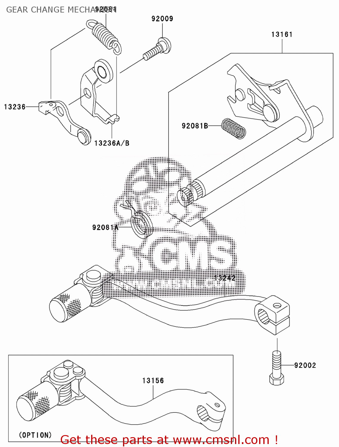 Kawasaki KX65A4 2003 EUROPE GEAR CHANGE MECHANISM buy original GEAR