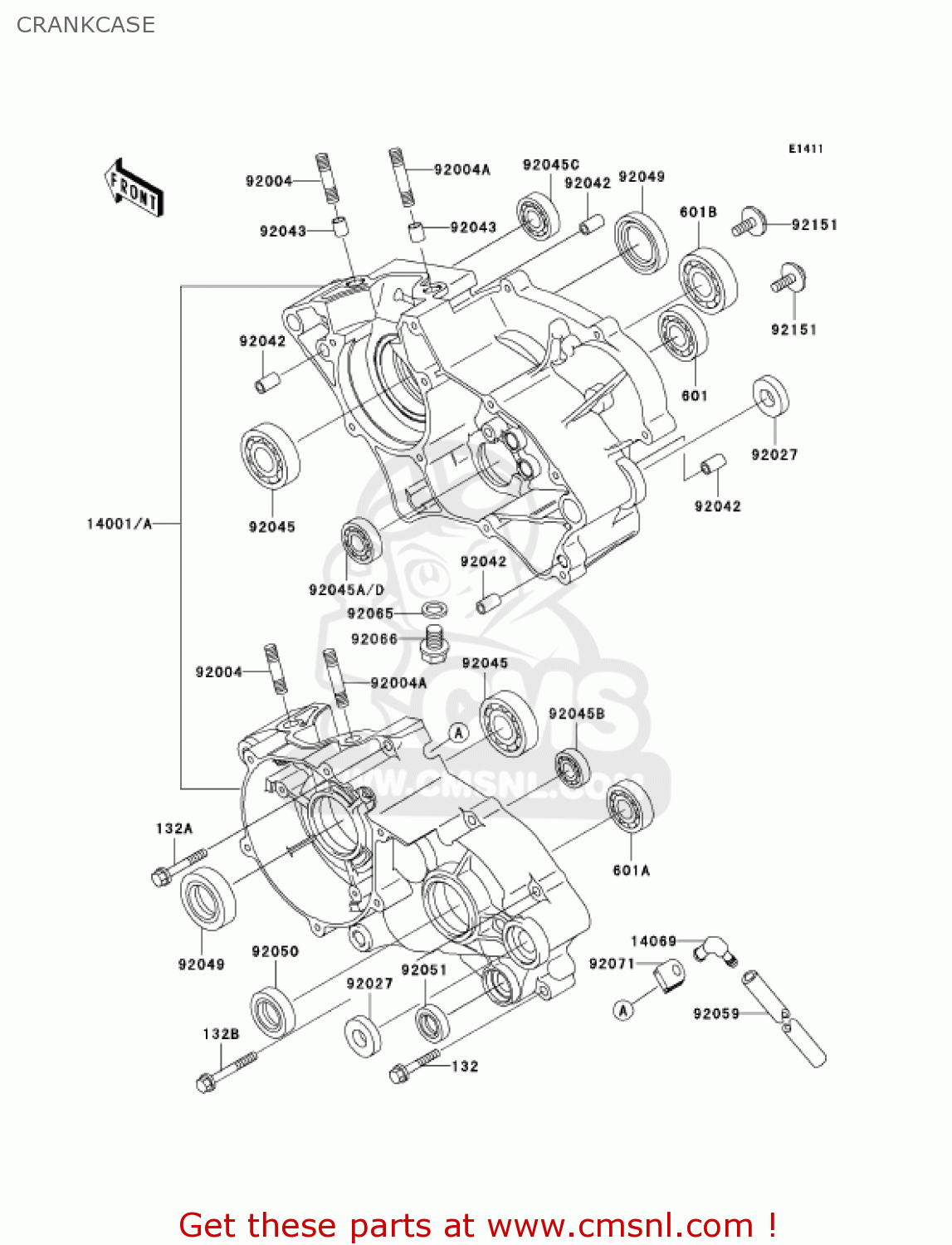 CRANKCASE KX65-A4 KX65 2003 USA CANADA