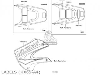 LABELS (KX65-A4) - KX65-A4 KX65 2003 USA CANADA