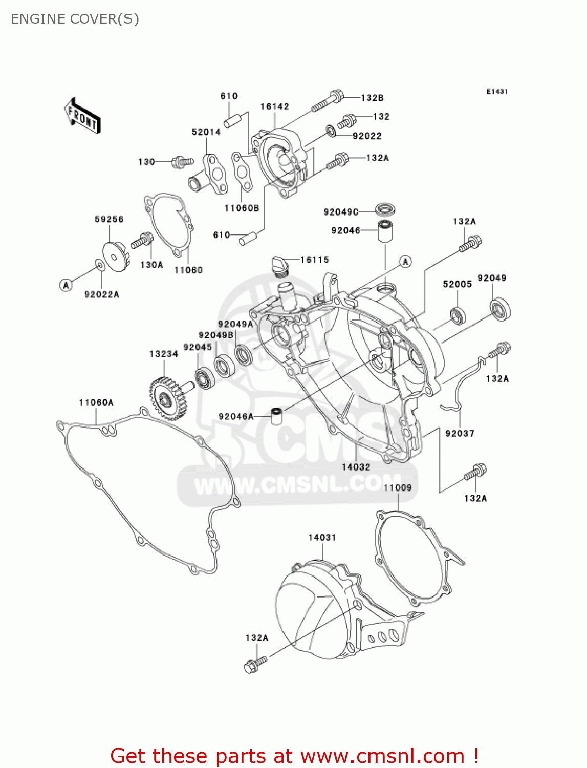 ENGINE COVER(S) KX65-A5 KX65 2004 USA CANADA