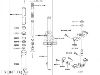 FRONT FORK - KX65-A5 KX65 2004 USA CANADA