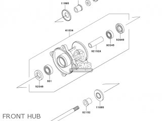 FRONT HUB - KX65-A5 KX65 2004 USA CANADA