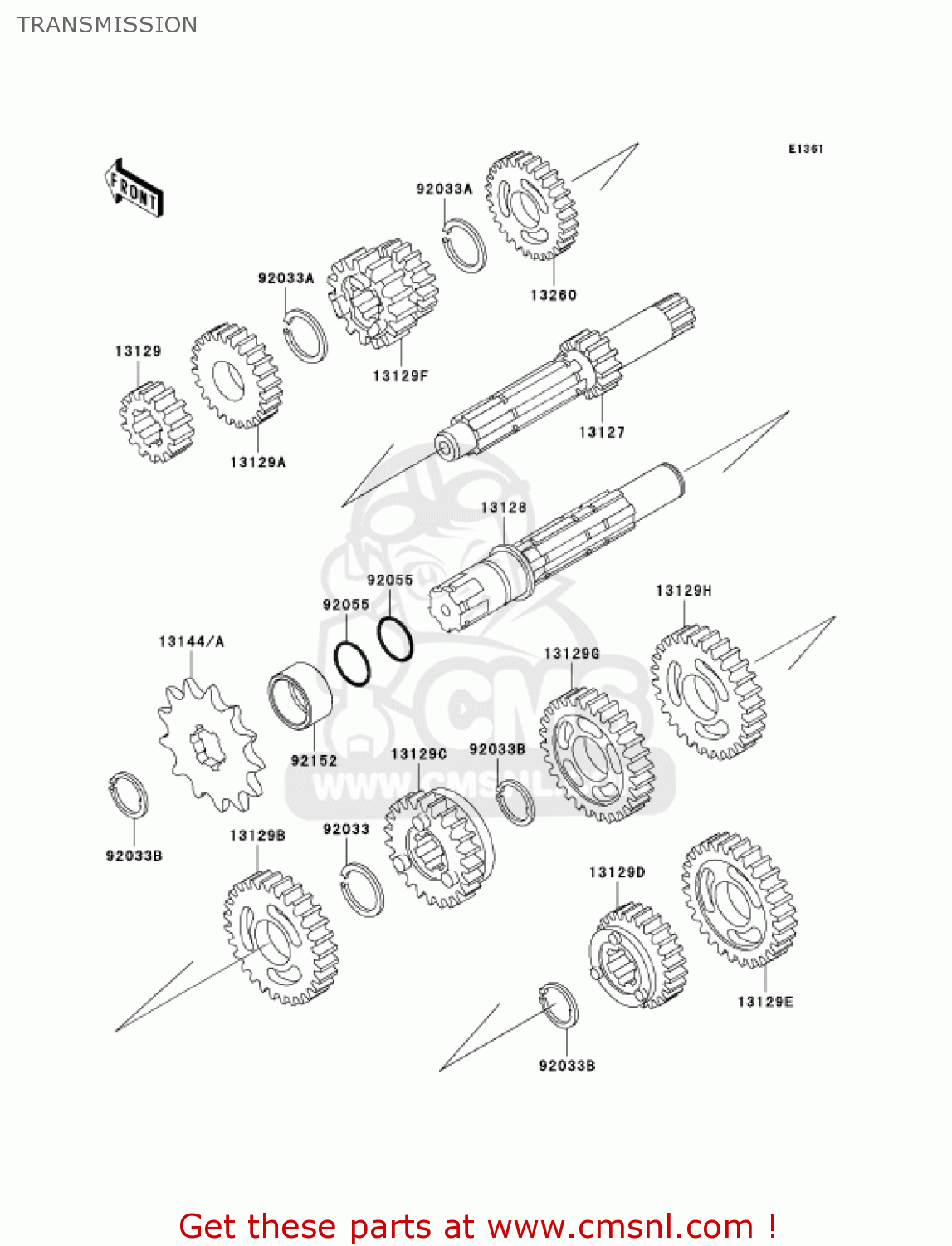Kawasaki KX65A6 KX65 2005 USA CANADA TRANSMISSION buy original