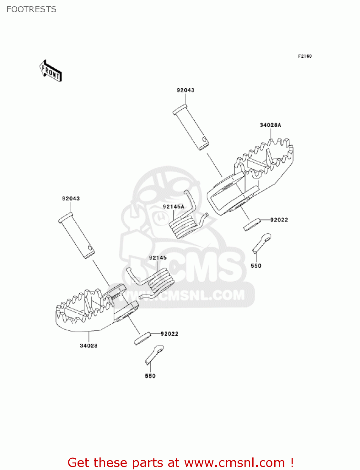 FOOTRESTS KX65-A6 KX65 2005 USA CANADA
