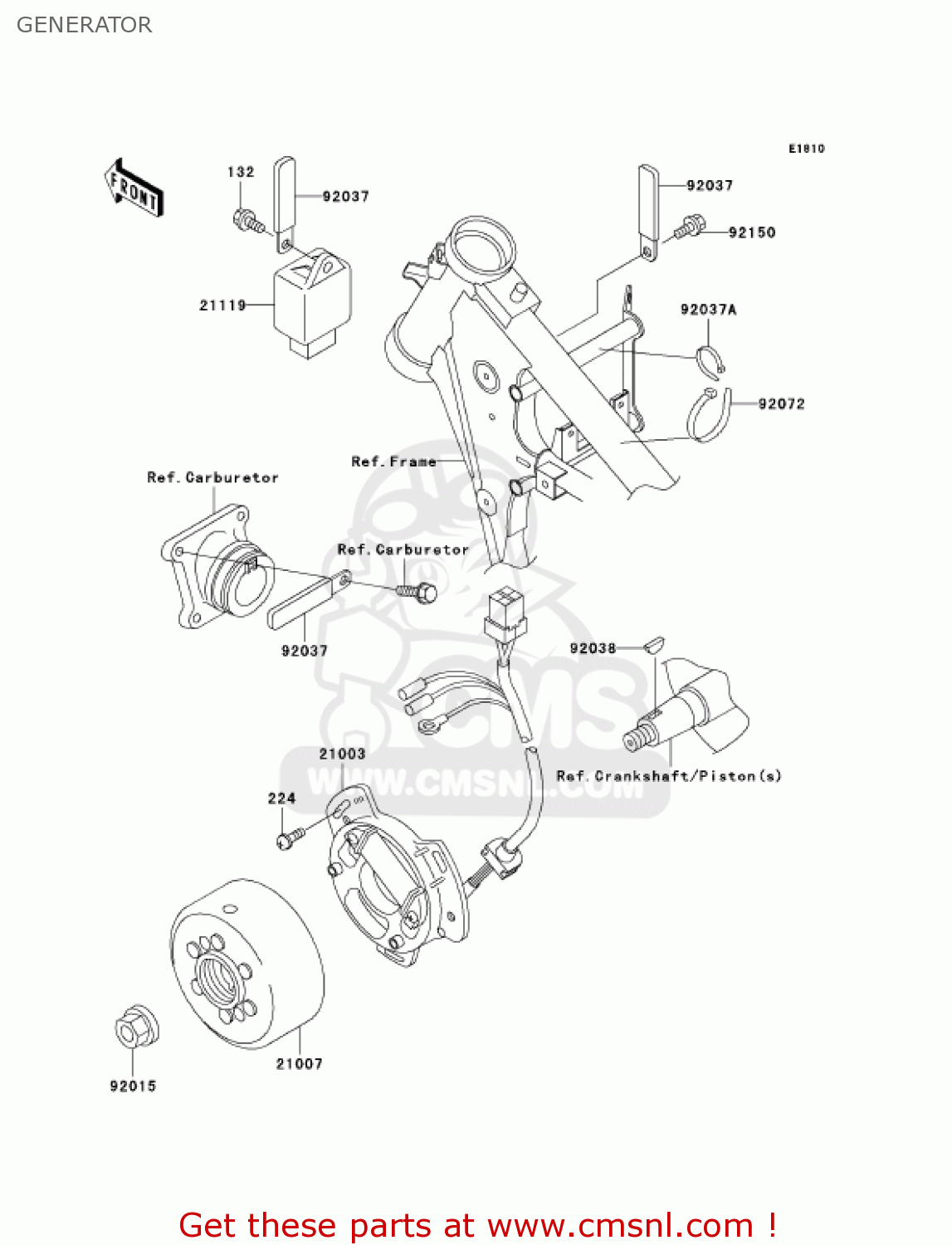 GENERATOR KX65-A6 KX65 2005 USA CANADA