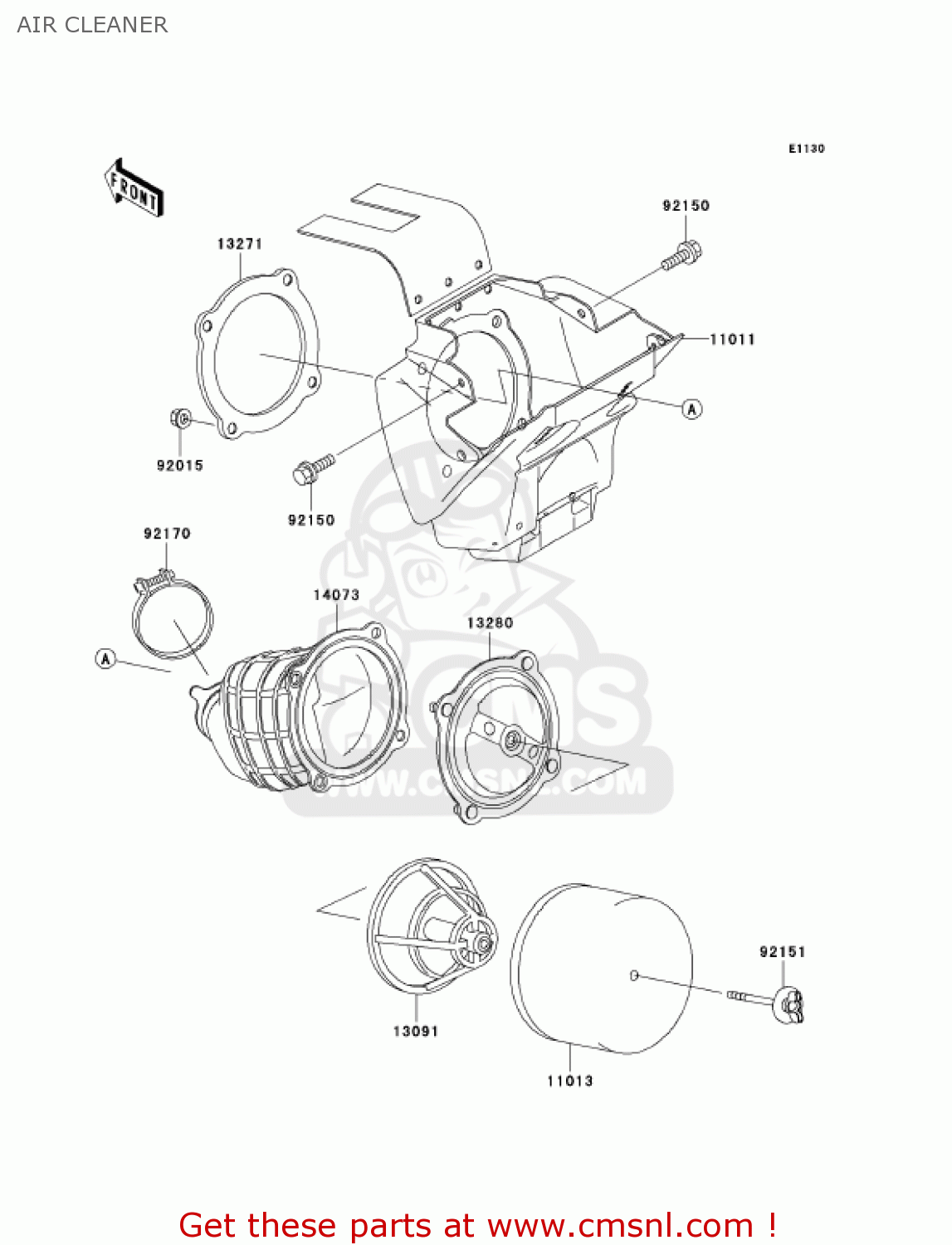 AIR CLEANER KX65-A6 KX65 2005 USA CANADA