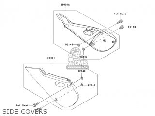 SIDE COVERS - KX65-A6 KX65 2005 USA CANADA