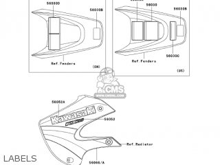 LABELS - KX65-A6 KX65 2005 USA CANADA