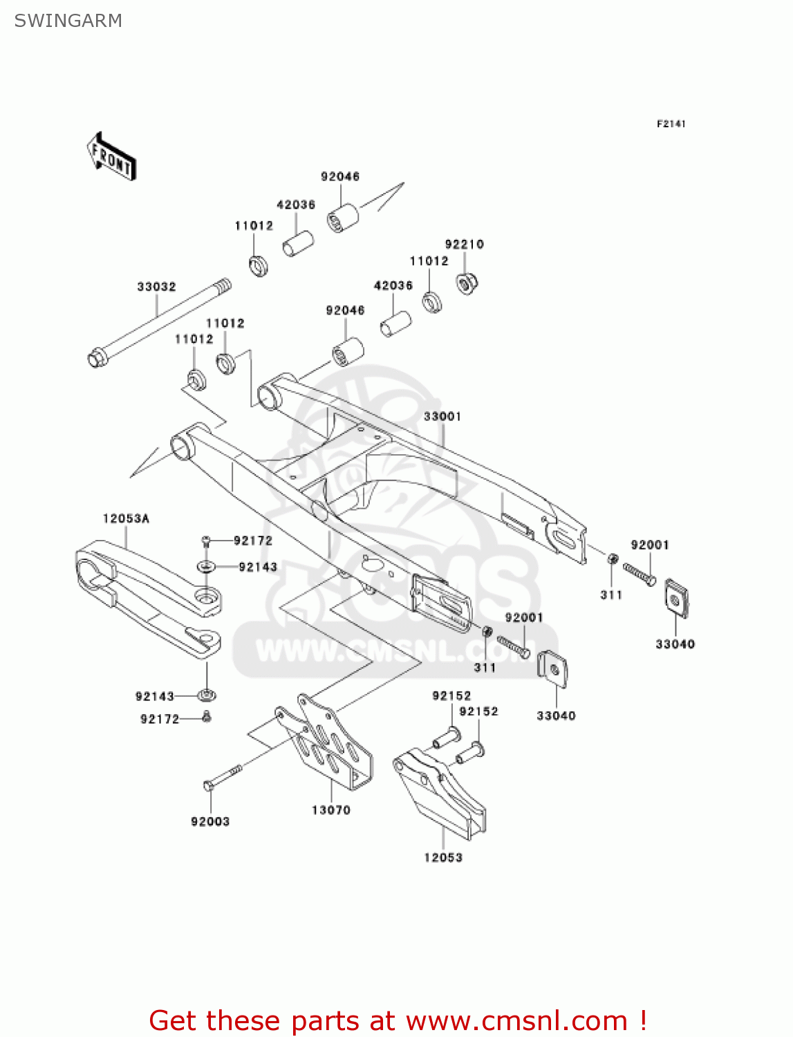SWINGARM KX65A6F KX65 2006 USA CANADA