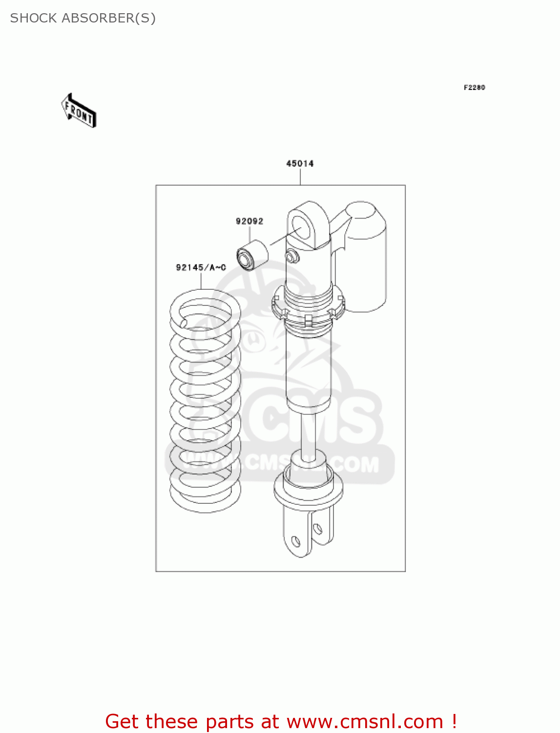 SHOCK ABSORBER(S) KX65A6F KX65 2006 USA CANADA