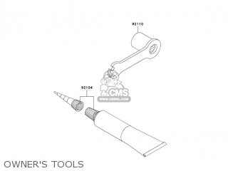 OWNER'S TOOLS - KX65A6F KX65 2006 USA CANADA