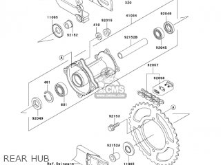 REAR HUB - KX65A6F KX65 2006 USA CANADA