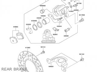 REAR BRAKE - KX65A6F KX65 2006 USA CANADA