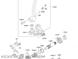 KICKSTARTER MECHANISM - KX65A6F KX65 2006 USA CANADA