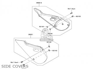 SIDE COVERS - KX65A6F KX65 2006 USA CANADA
