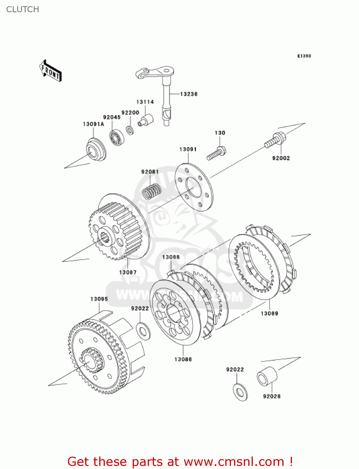 CLUTCH KX65A7F KX65 2007 USA CANADA