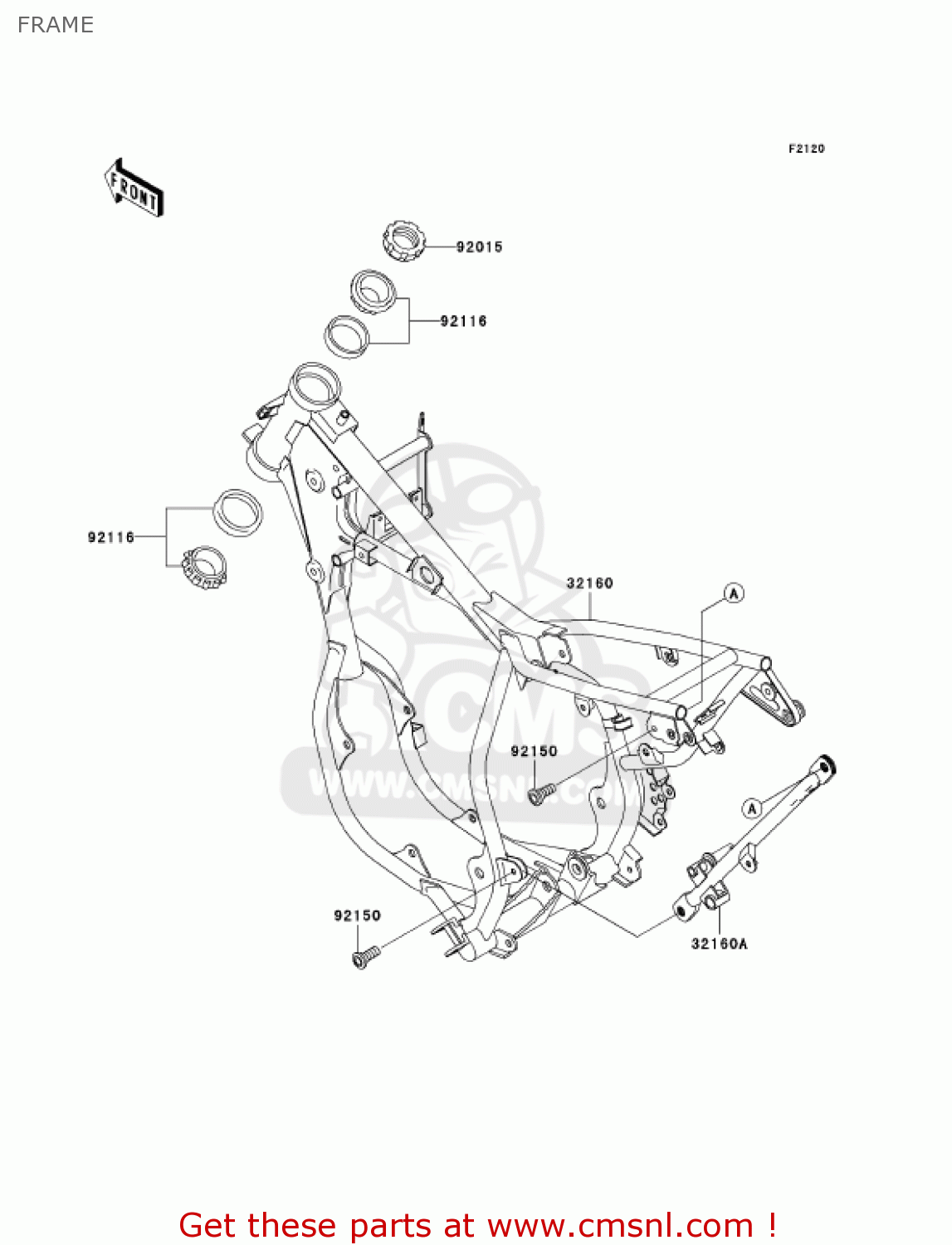 FRAME KX65A7F KX65 2007 USA CANADA